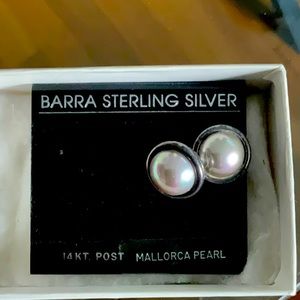 Vintage Mallorca pearl earrings.